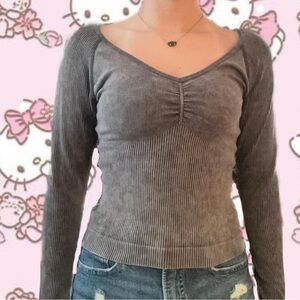 Pink Active Wear Grey Long Sleeved